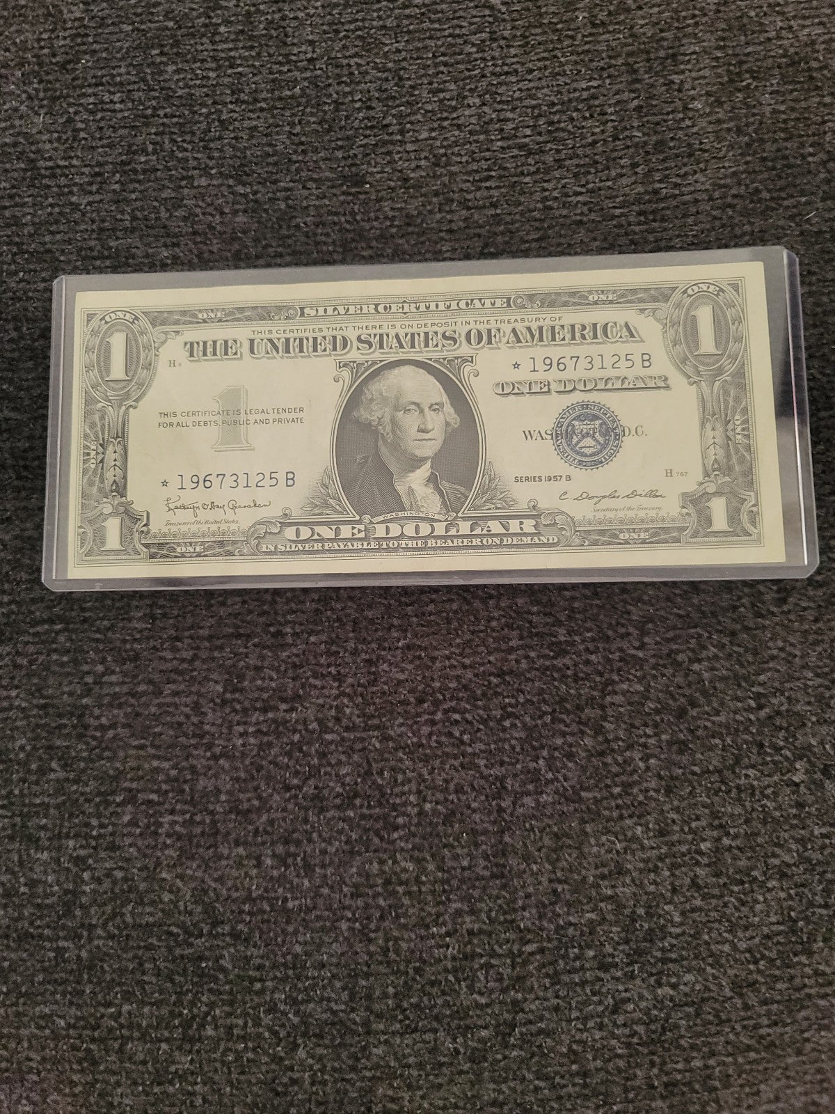 Silver Certificate Star Note 1957B One Dollar