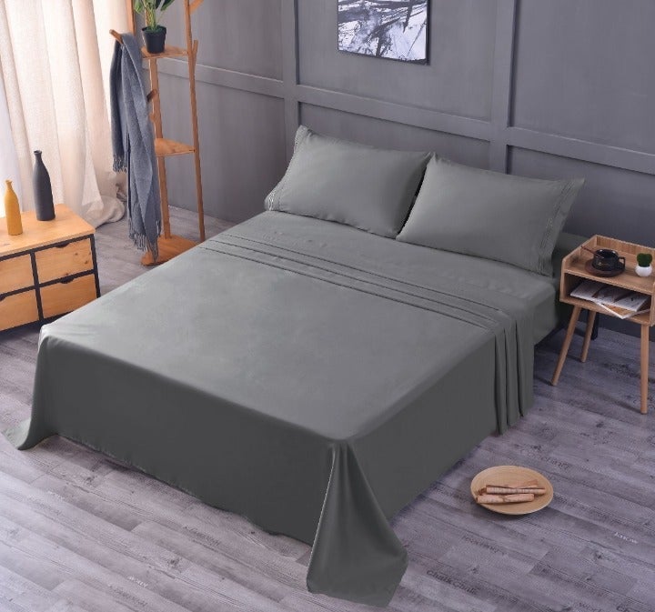 Lux Bamboo Bed Sheet Set | King | Gray