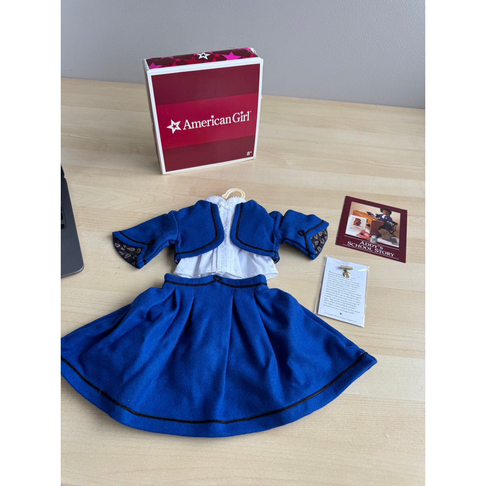 Box08 American girl doll Addy school skirt outfit NIB