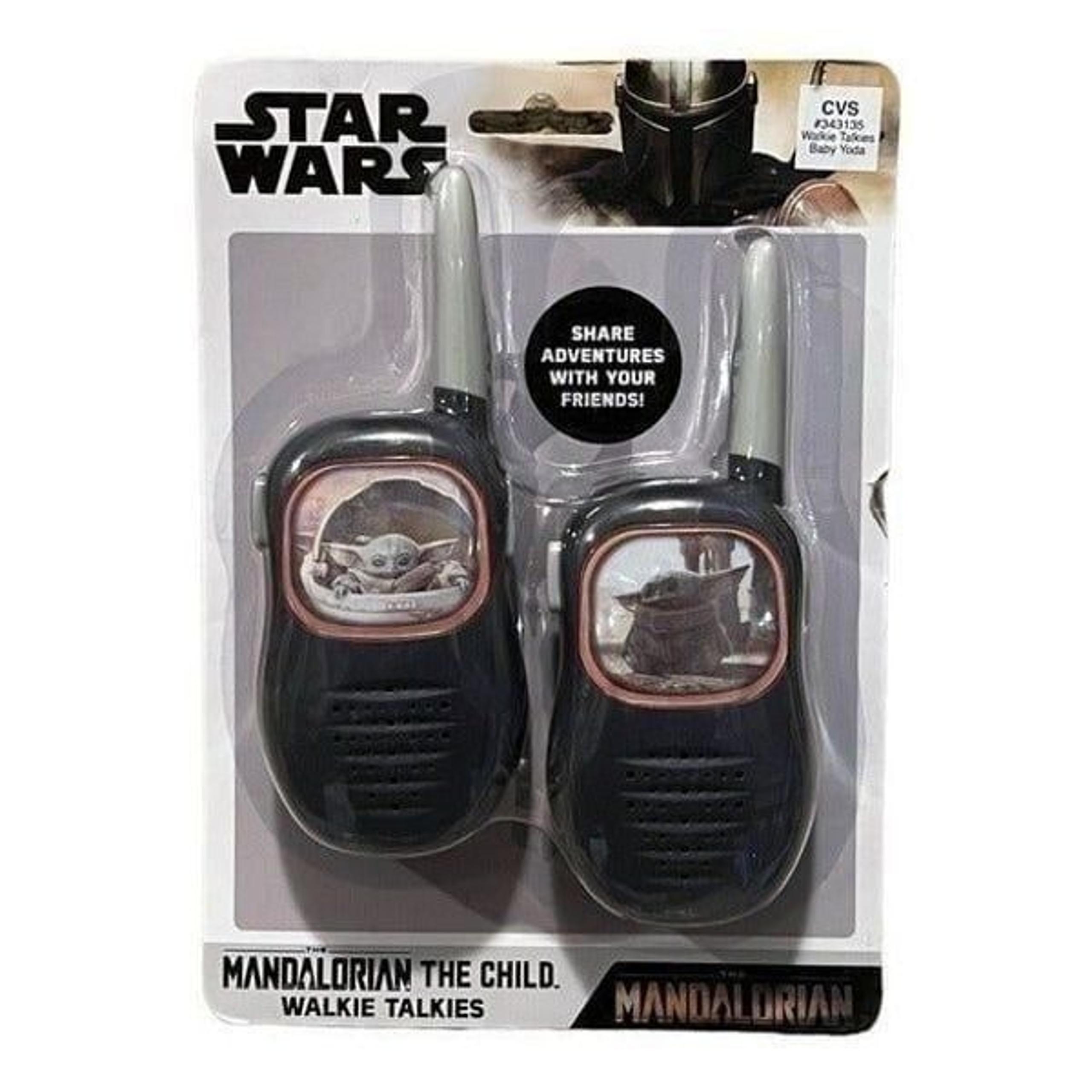 Star Wars Walkie Talkies Easy Push-To-Talk Button The Mandalorian The Child New