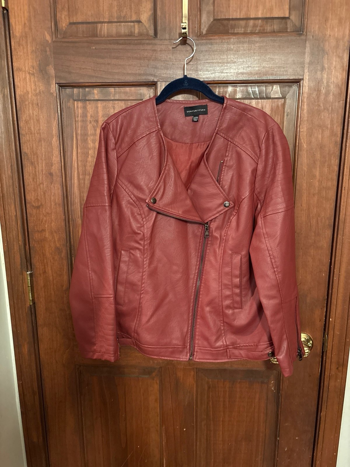 Burgundy leather jacket