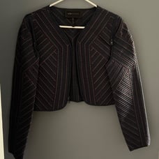 bcbgmaxazria Logun Quilted Crop Jacket