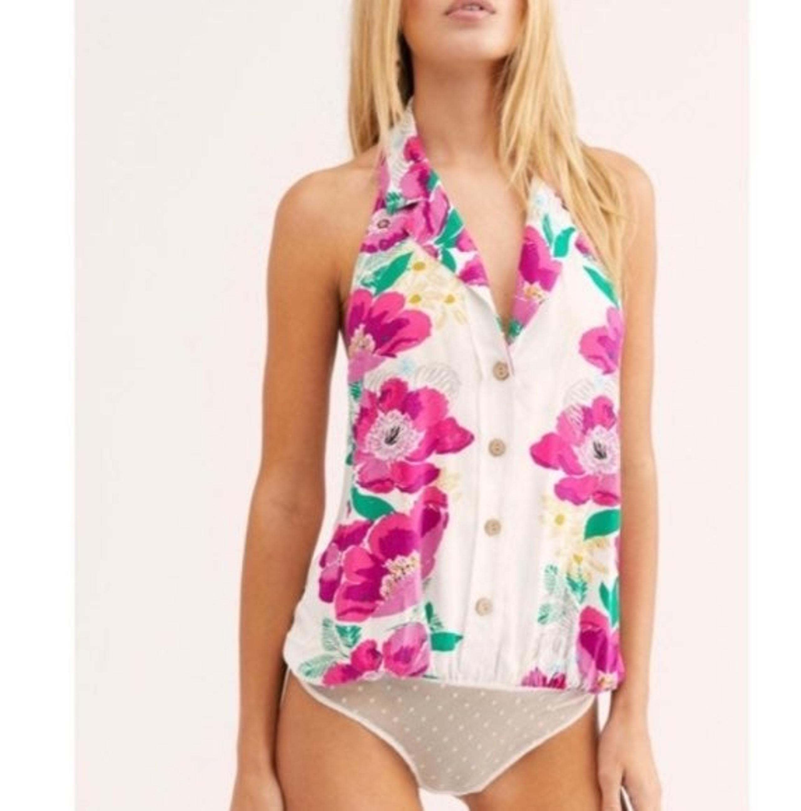 NWT FREE PEOPLE OFFSHORE HALTER BODYSUIT