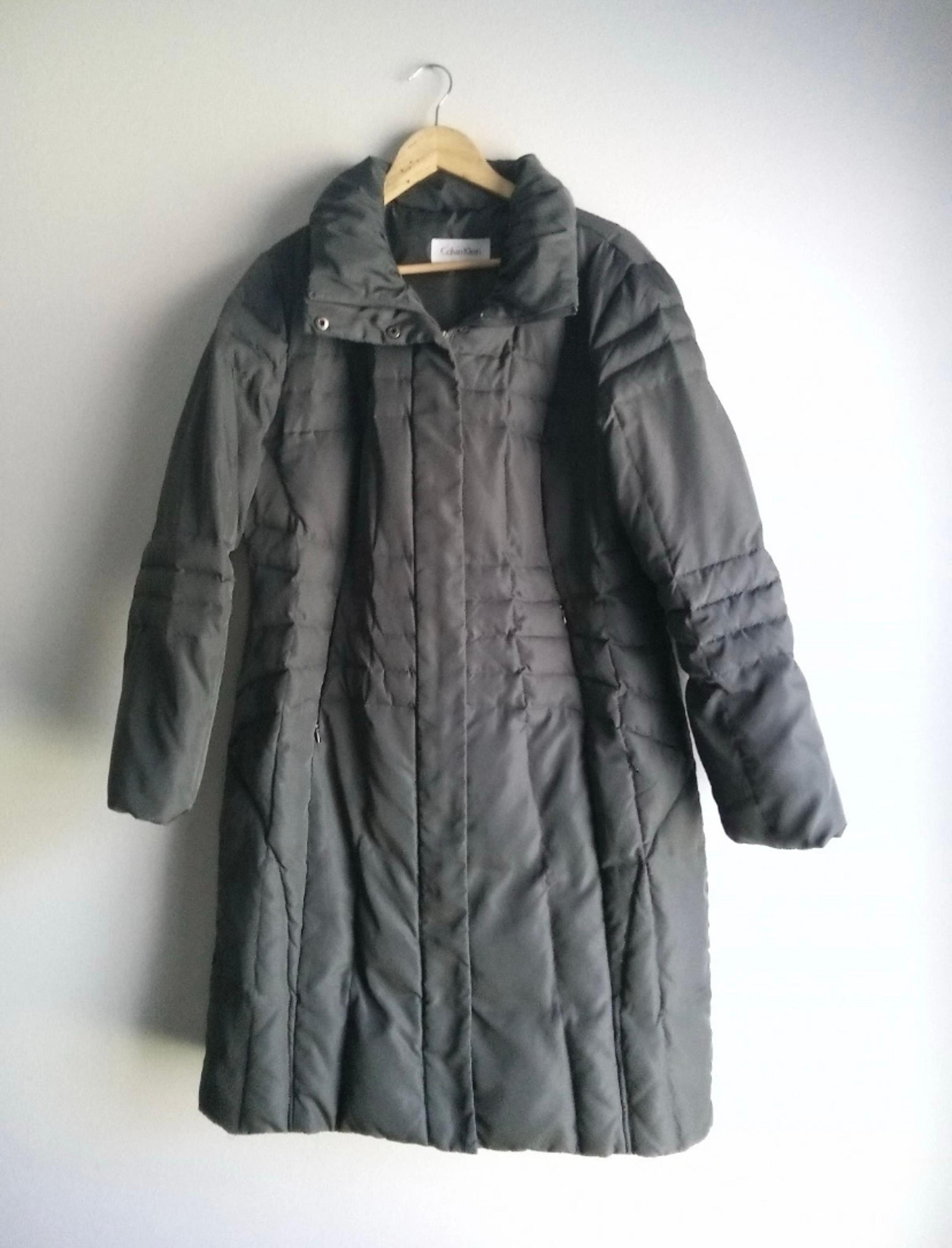 Calvin Klein Womens Size Large Gray Puffer Coat