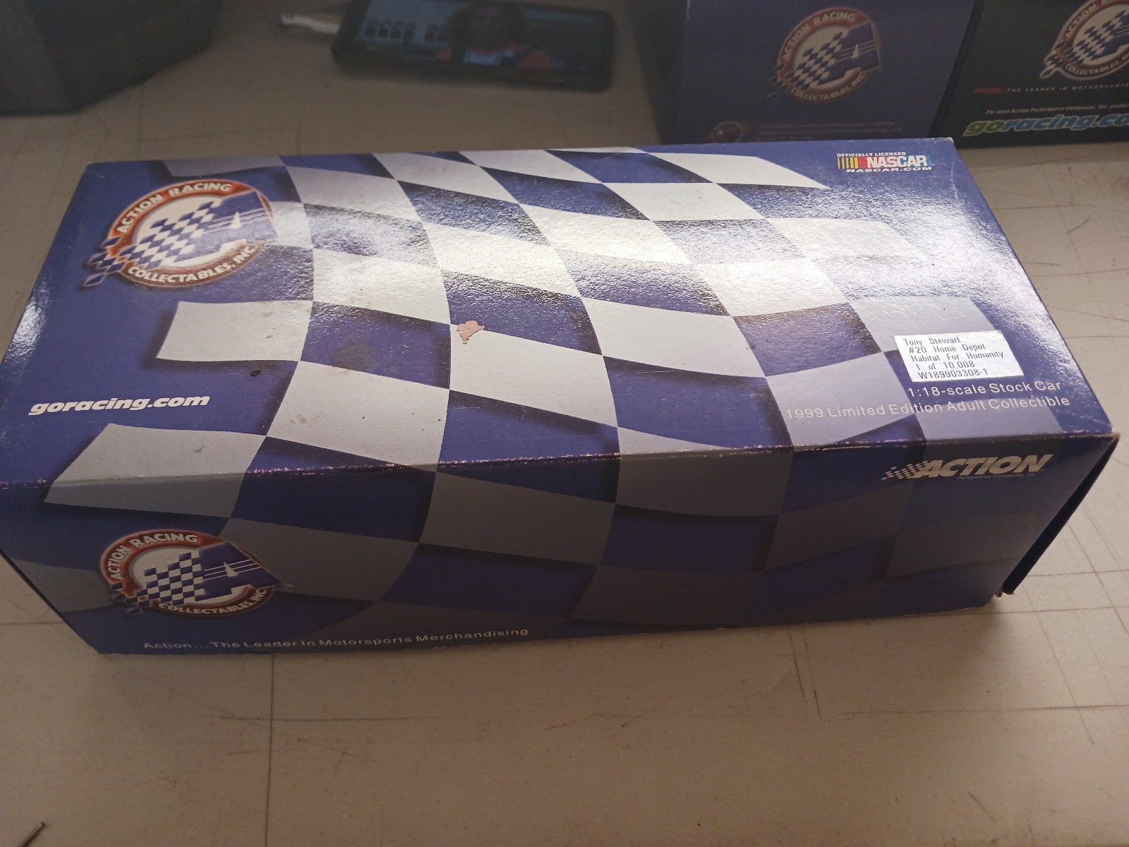 Tony stewart toy car signed