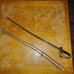 Vintage Military Saber Metal Scabard reproduction has some rust due to age hand