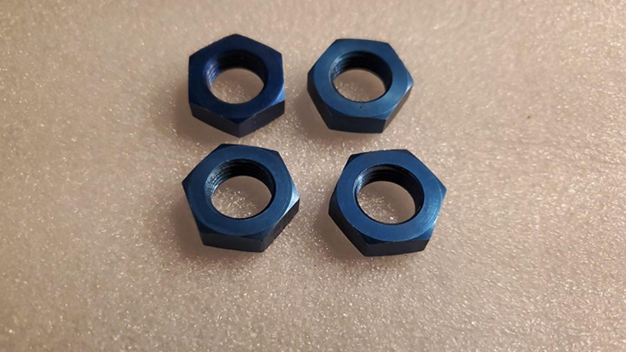 34710.003 Nut Pack of 4 for Weber DCOE carburetor - Titanium Blue - *New*