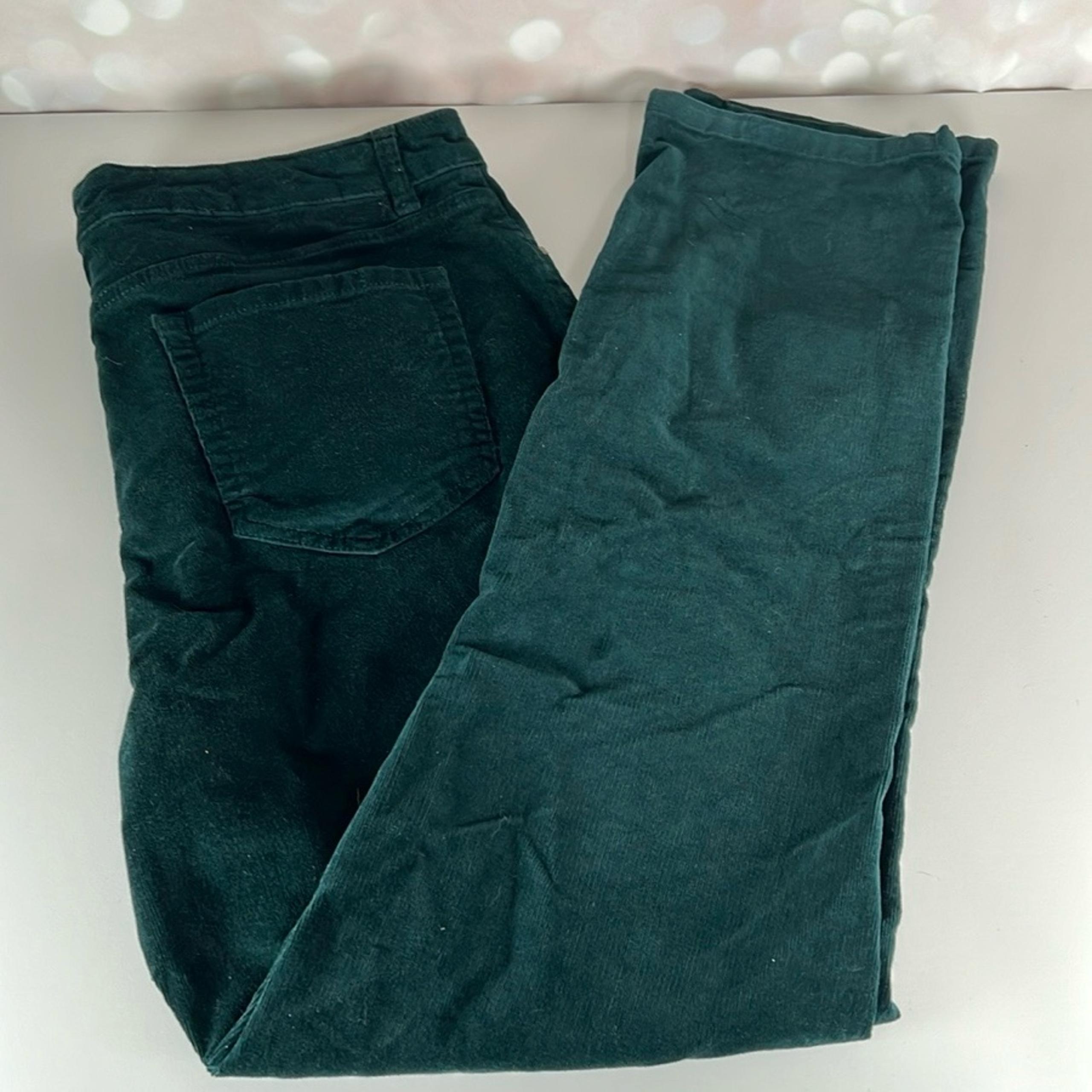 CHARTER CLUB Emerald Green Corduroy Straight 14