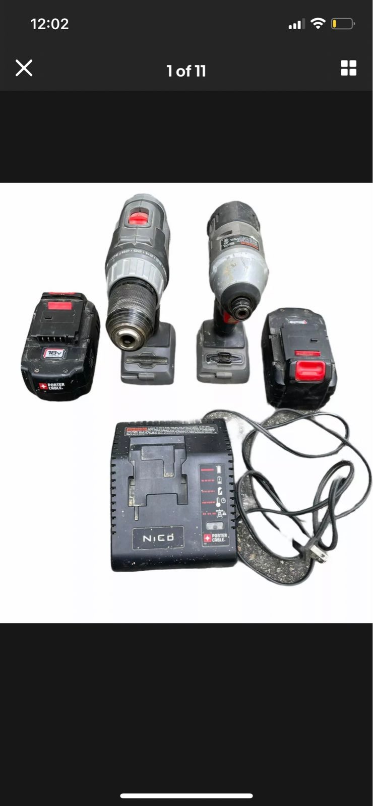 Porter Cable 18v drill pc1800d + pc1800i