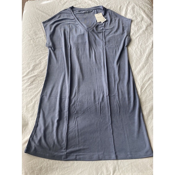 majestic filatures womens vintage blue robe dress intimates size 3 (medium) 438