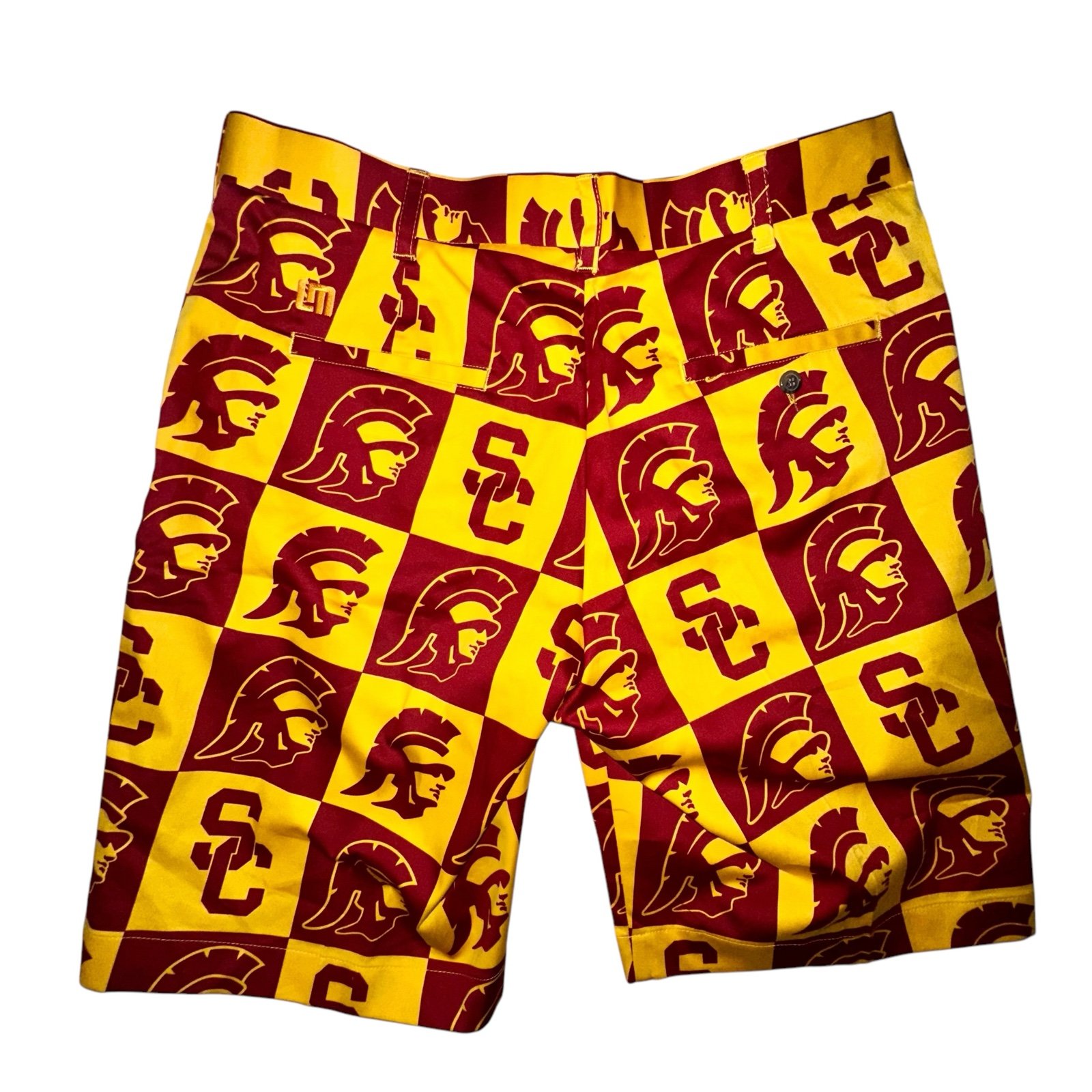Loudmouth Golf USC Trojans Fight On Shorts Cardinal Gold Size 34 Red Gold NCAA