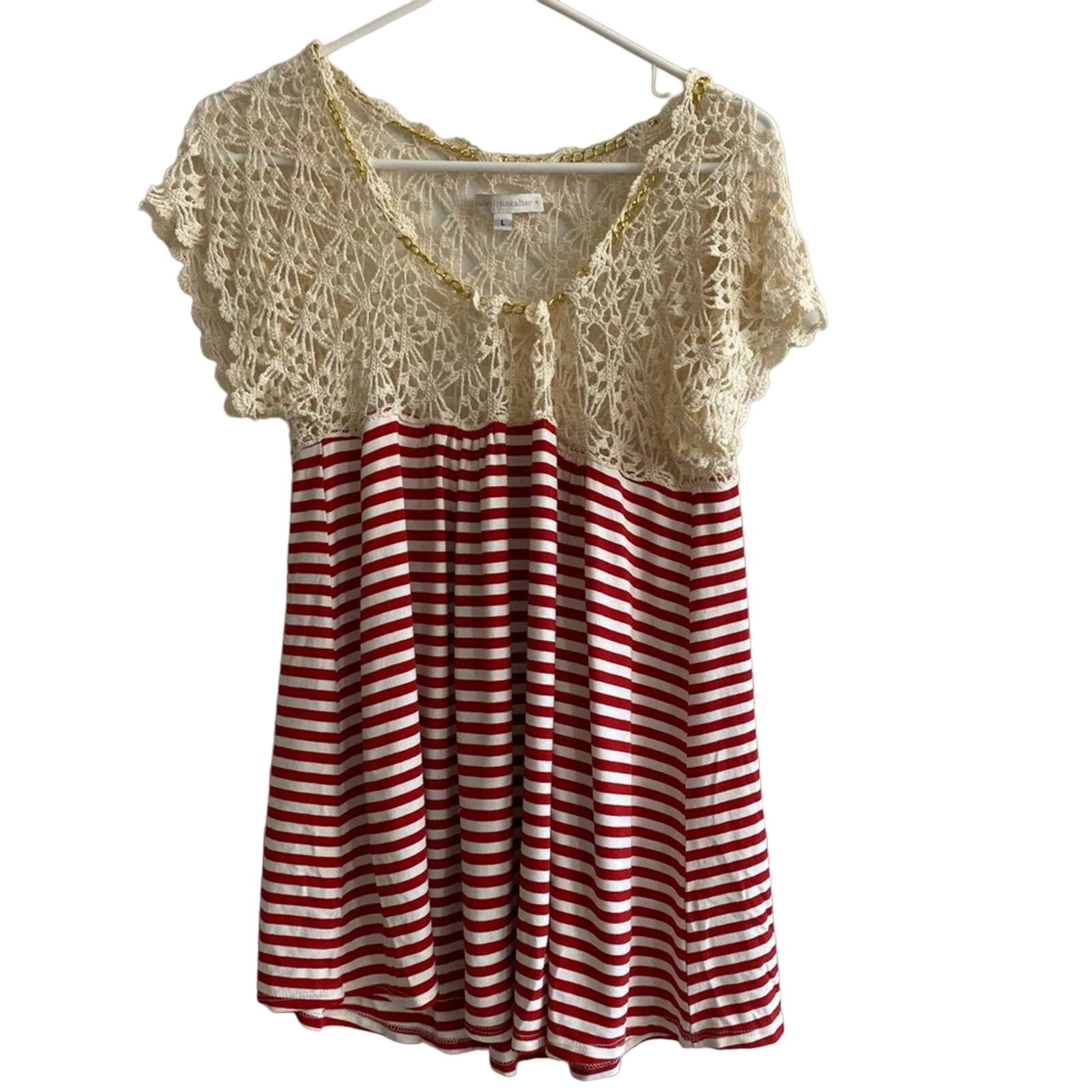 Crochet striped top L Corey Lynn Calter