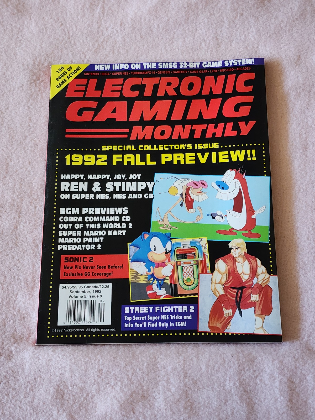 Electronic Gaming Monthly Magazine No. 38 September 1992 Exceptional Condition