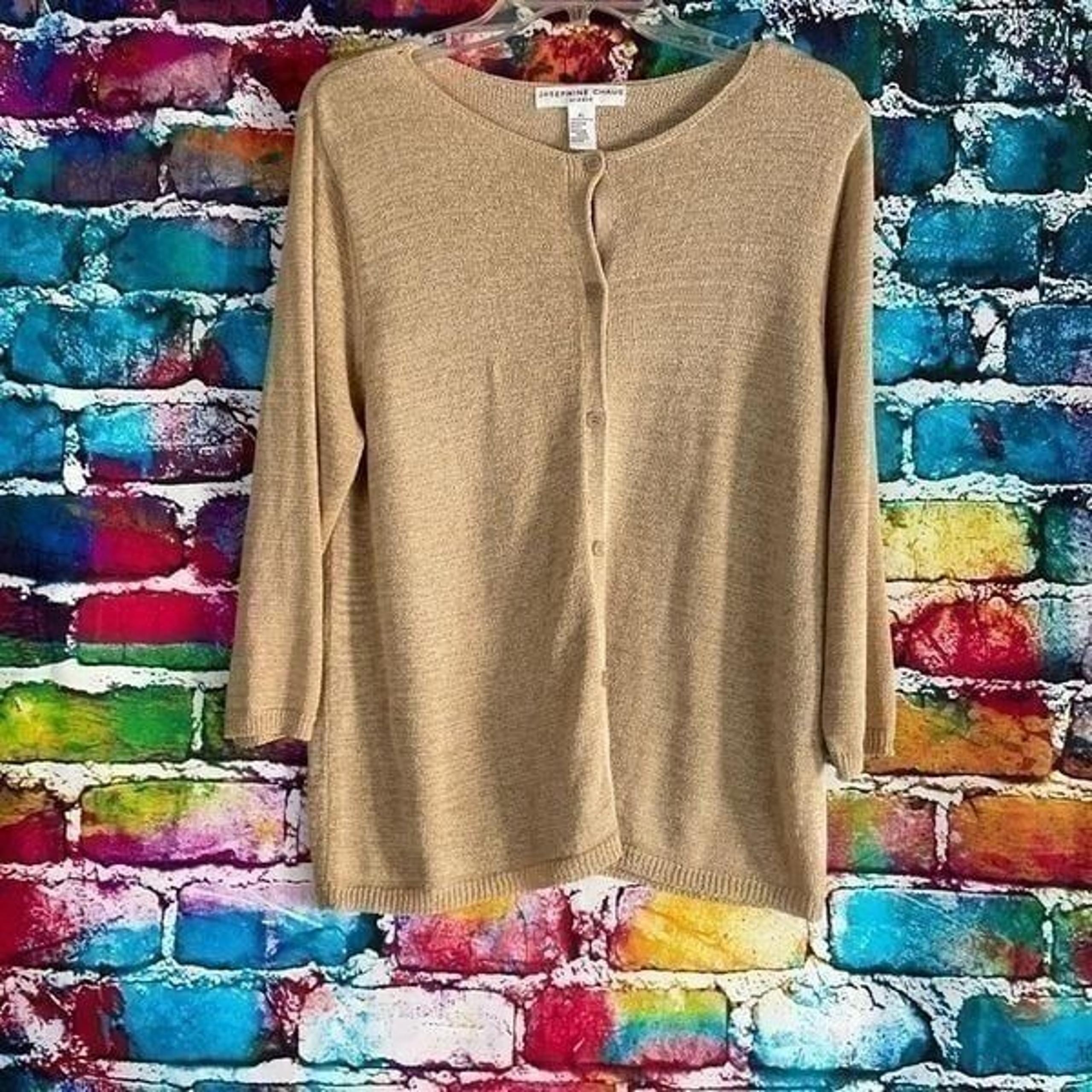 Josephine Chaus Studio Button Front Cardigan Sweater Lightweight Size XL