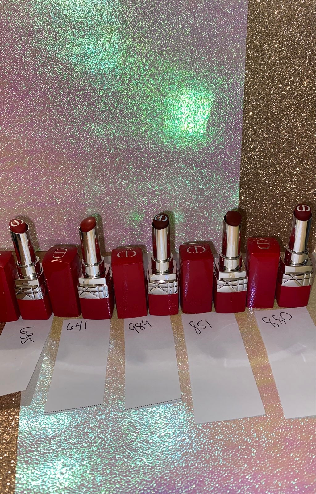 Christian Dior Rouge dior lipstick 851/880/989/641/635 5 pc collection bundle NO