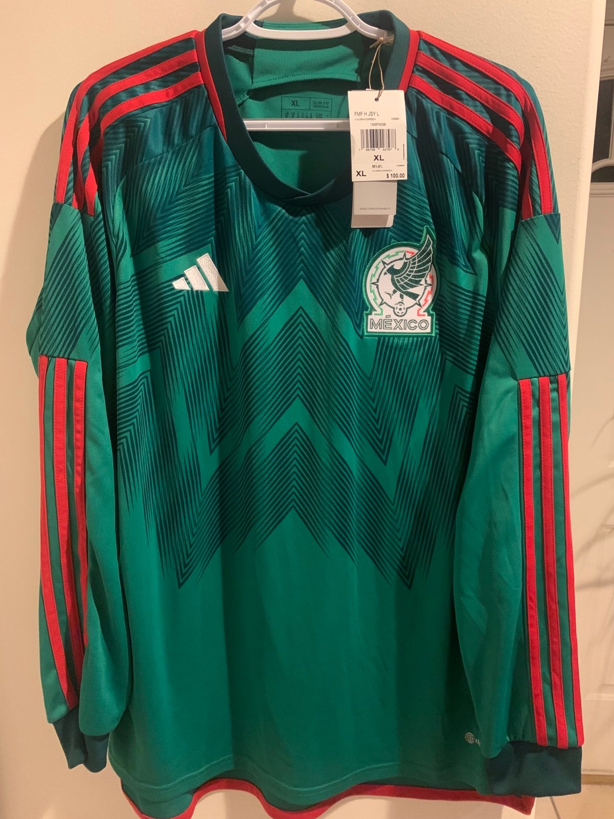 Mexico Adidas 22/23 World Cup jersey long sleeve
