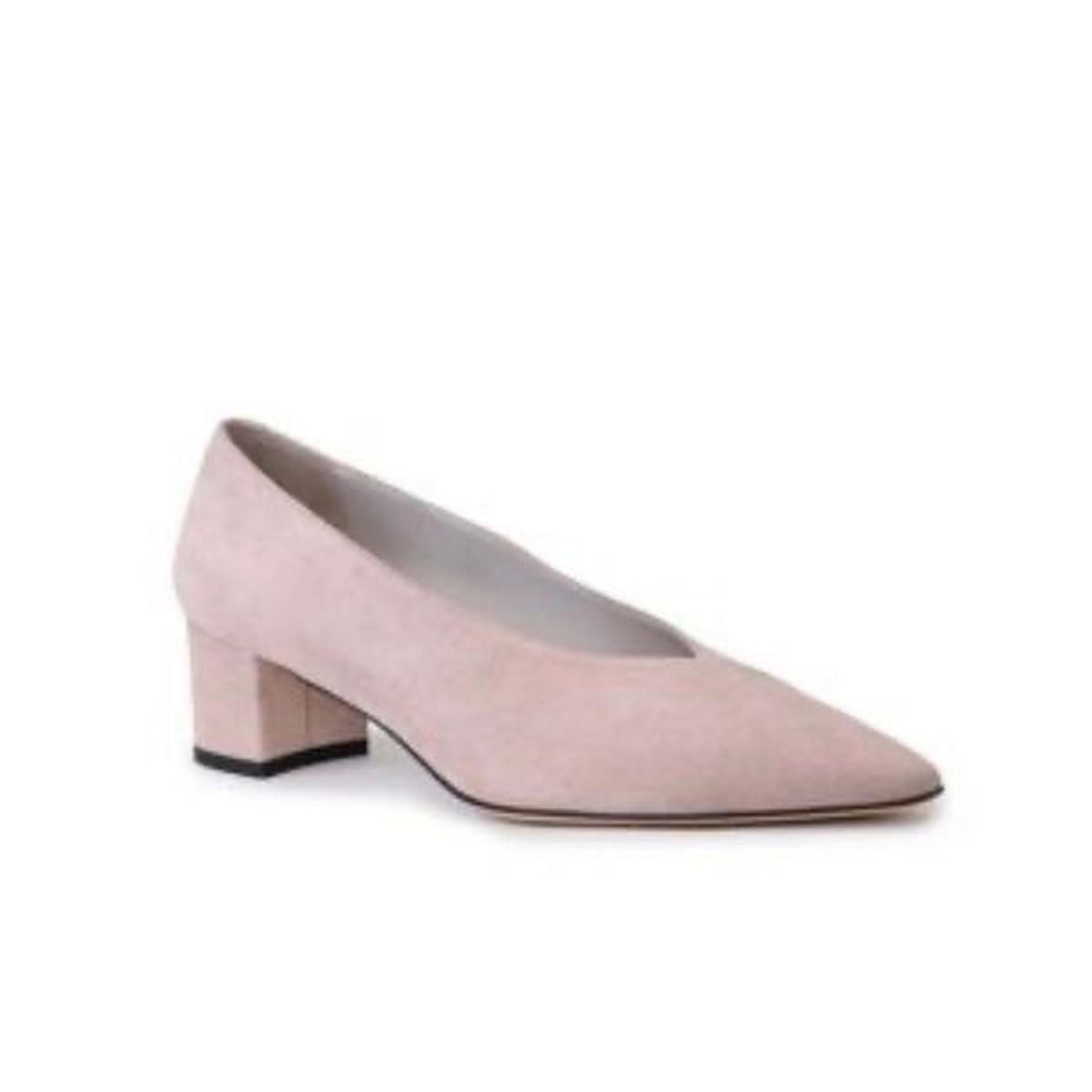 Amalfi by Rangoni Shoes Pablito Pointed Toe Size 7 Pink Pump Cashmere Suede
