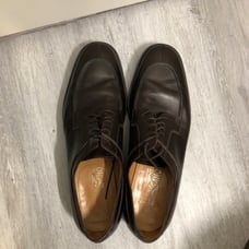 Ferragamo Brown Lug Sole Split Apron Toe Oxfords Mens Size 11.5 D