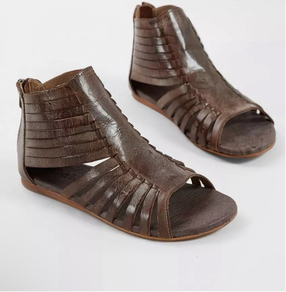 Roan by Bed Stu Women’s Pearl Leather Sandal Tan Greenland White Sz 10 NWT