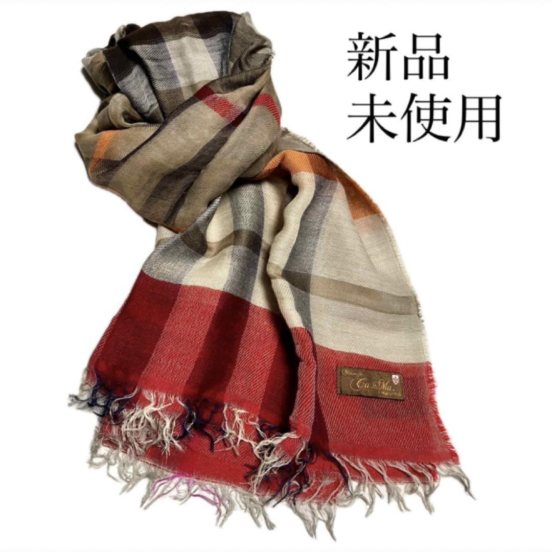 【Brand New】 Italian Made ✴︎ High Quality ✴︎ Ca.Ma. Check Pattern Scarf