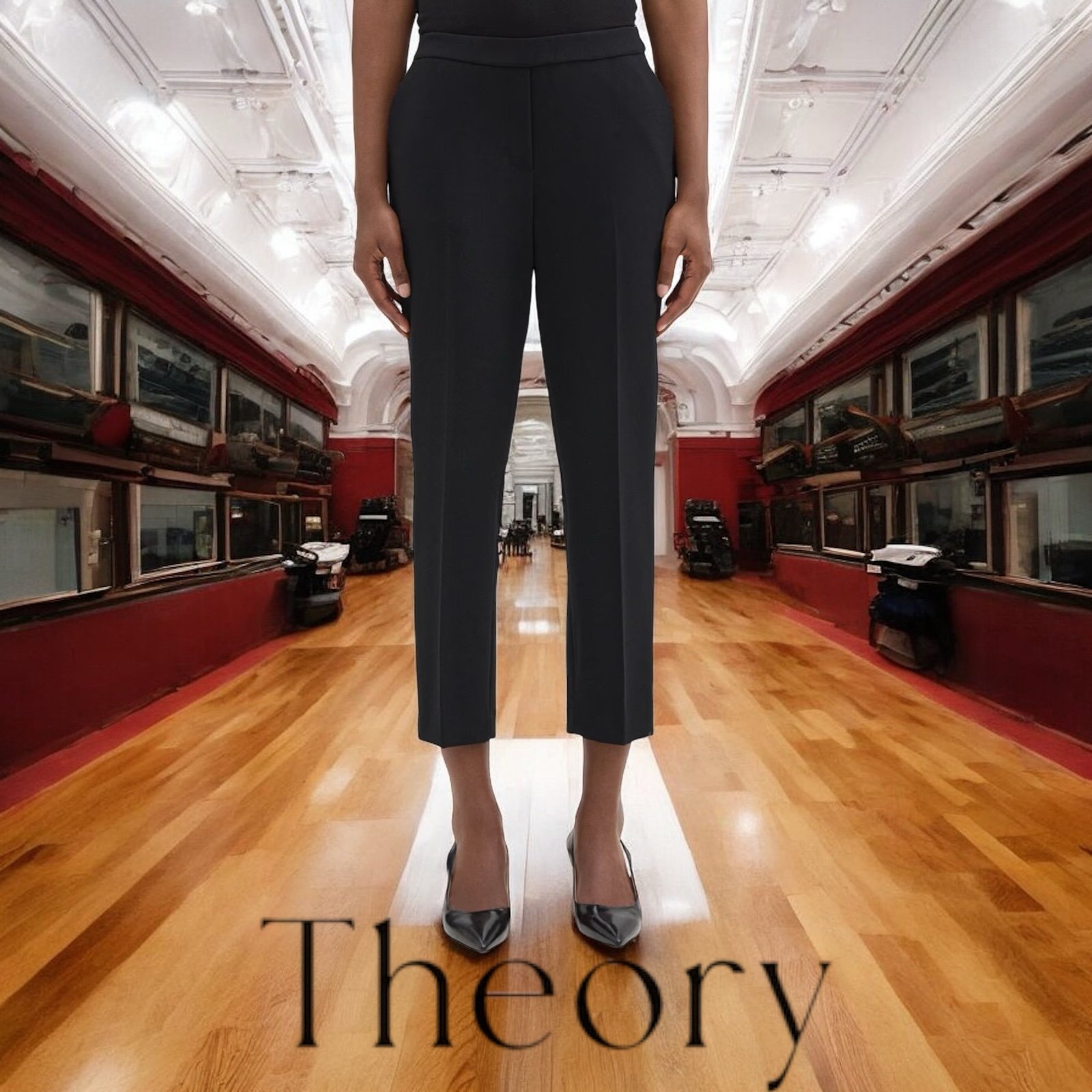 Theory Cropped Slim Pull-On Pant