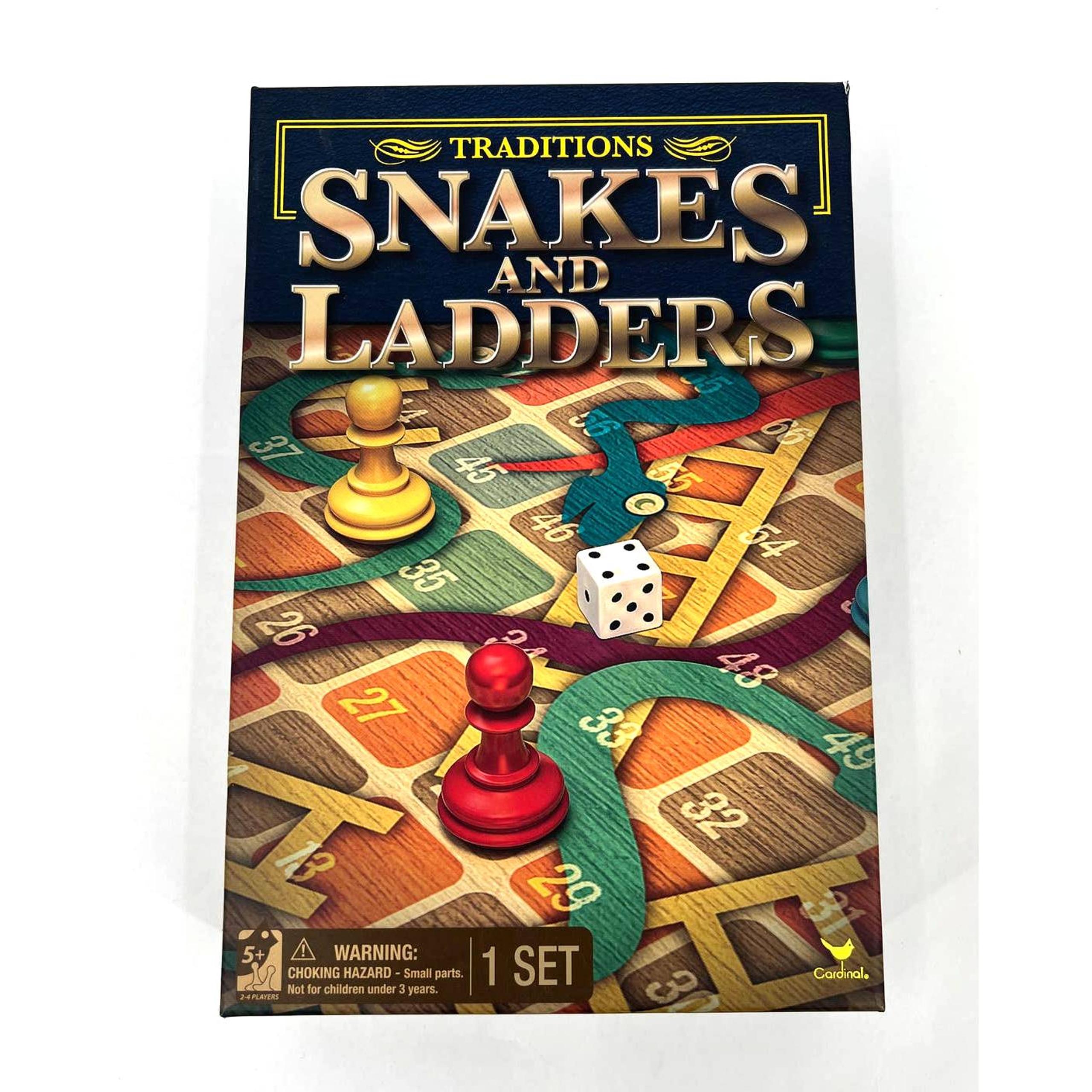 Traditions Snakes and Ladders Board Game by Cardinal Industries New Sealed