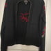 Vintage ❤️ Lucky Brand Embroidered Dragon sleeve Zip Up ❤️ %100 Cotton Size SM