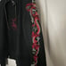 Vintage ❤️ Lucky Brand Embroidered Dragon sleeve Zip Up ❤️ %100 Cotton Size SM