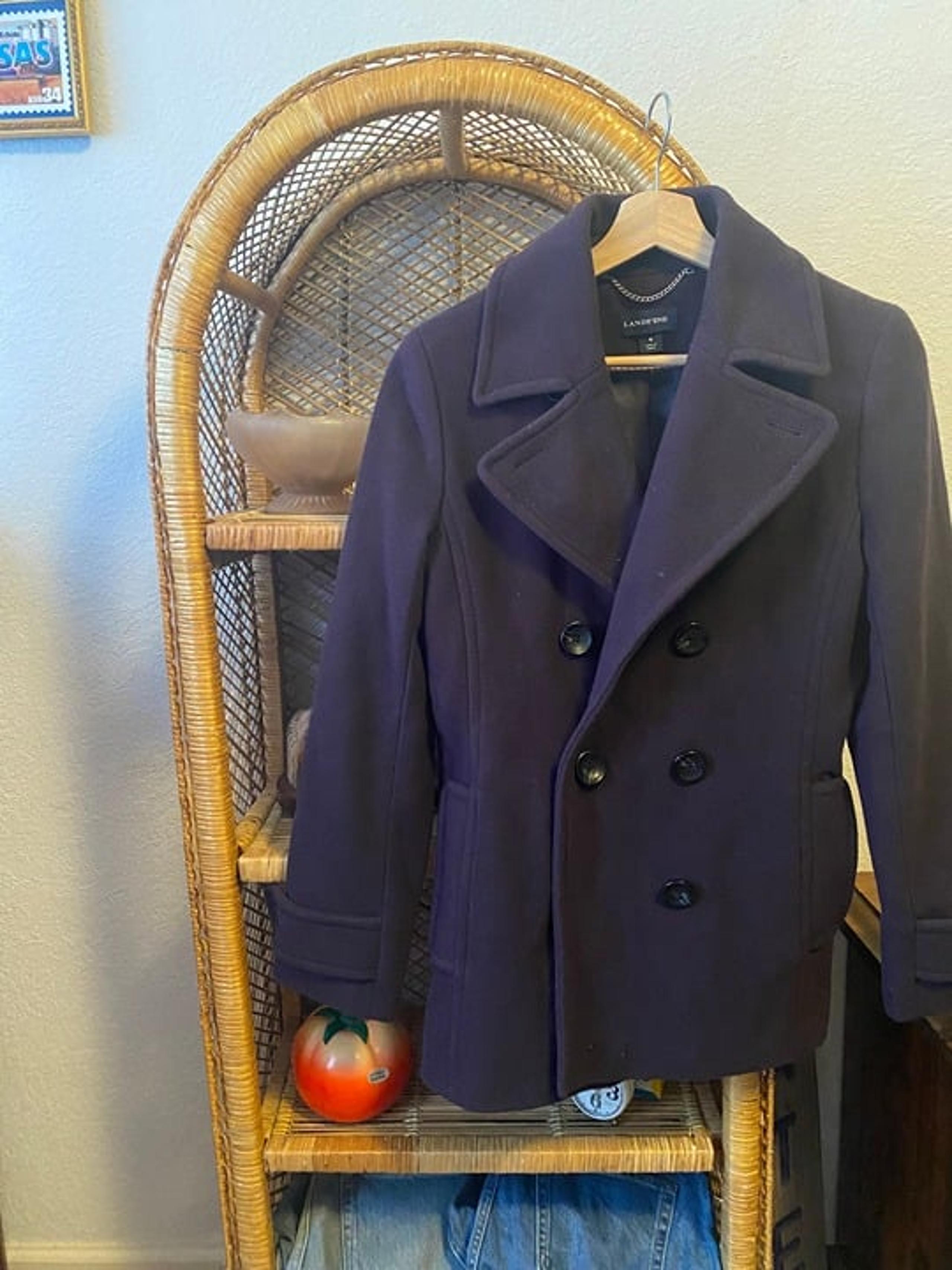 Land's End Wool/Cashmere Blend Peacoat