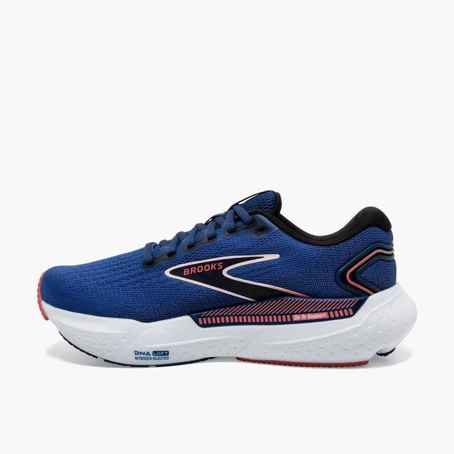 Brooks Glycerin GTS 21 Women's road-running shoes, Blue/Icy Pink/Rose