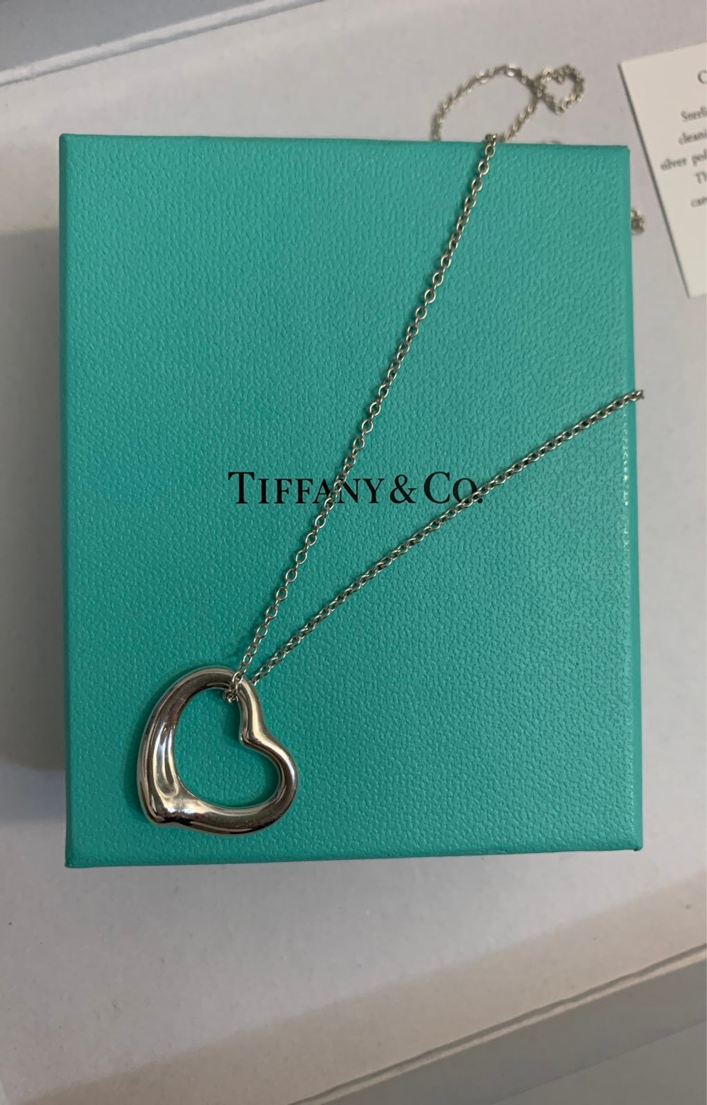Tiffany Elsa Peretti Open Heart Necklace