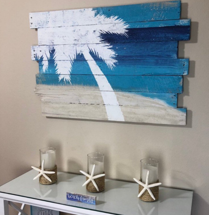 Beach Decor Palm Tree Wall Hanging