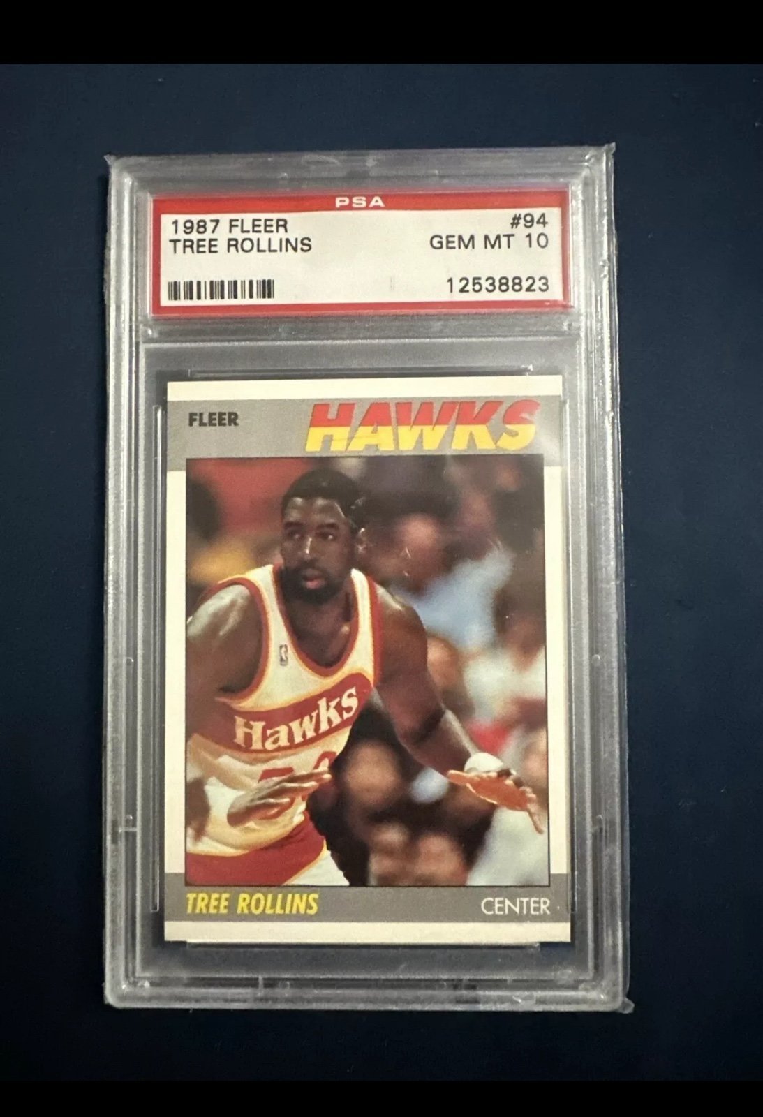 1987 FLEER TREE ROLLINS BASKETBALL CARD #94 PSA 10 GEM MINT ATLANTA HAWKS