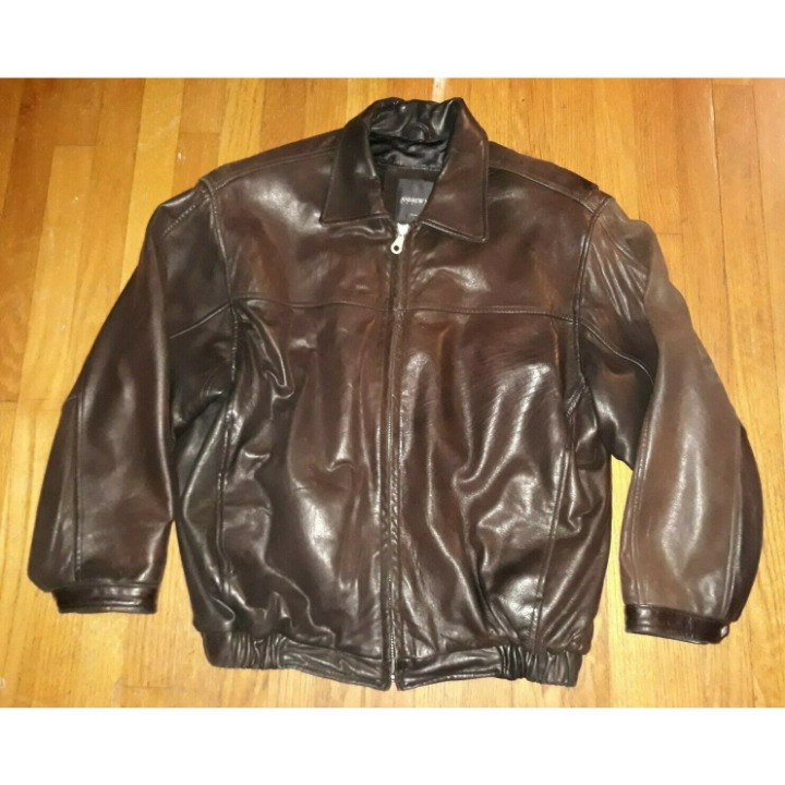 Andrew Marc New York Men's Dark Brown Bomber Jacket L