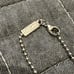 Yves Saint Laurent YSL Cassandra Logo Plate Necklace Silver 925