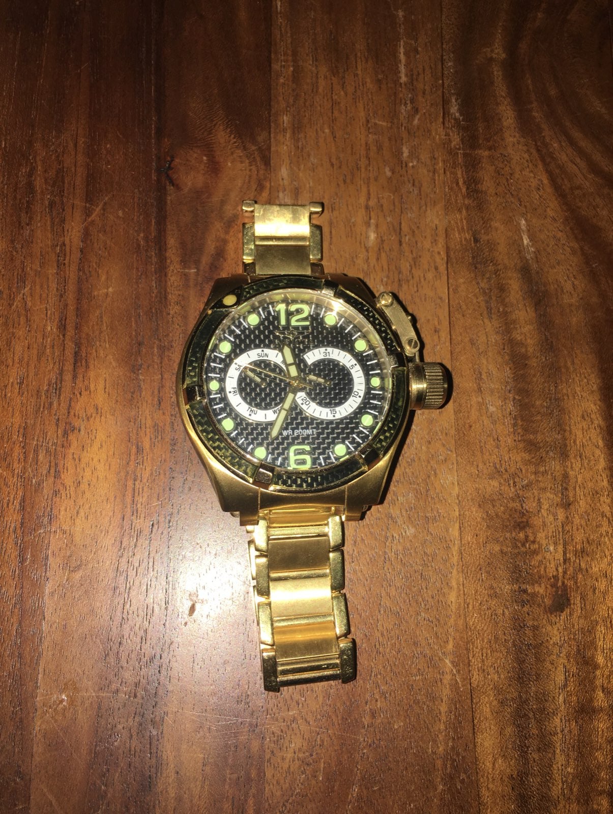 Invicta Gold Watch Flame Fusion Crystal