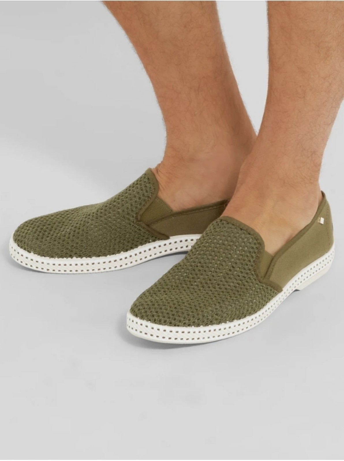 Men's Slip-On Summer Shoe by Rivieras Mesh & Canvas NIB
