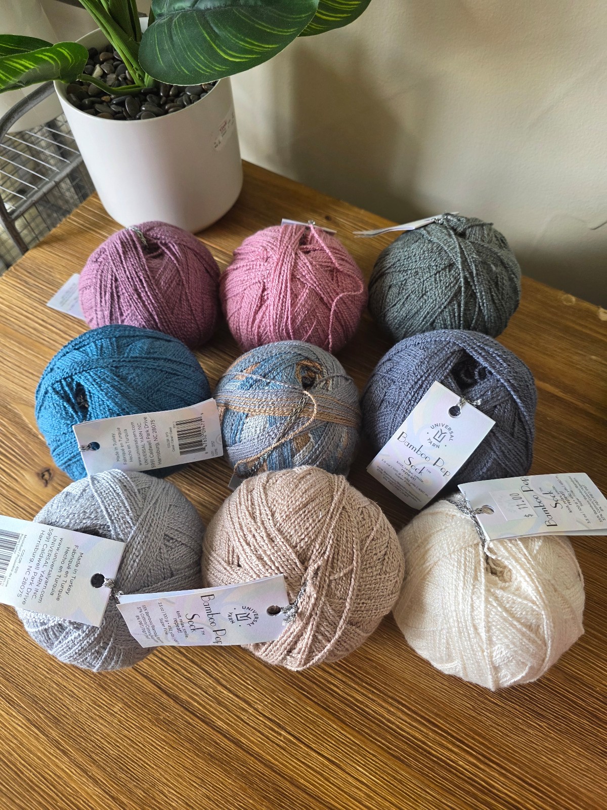Universal Yarn - Bamboo Sock Yarn, 9 Color lot.