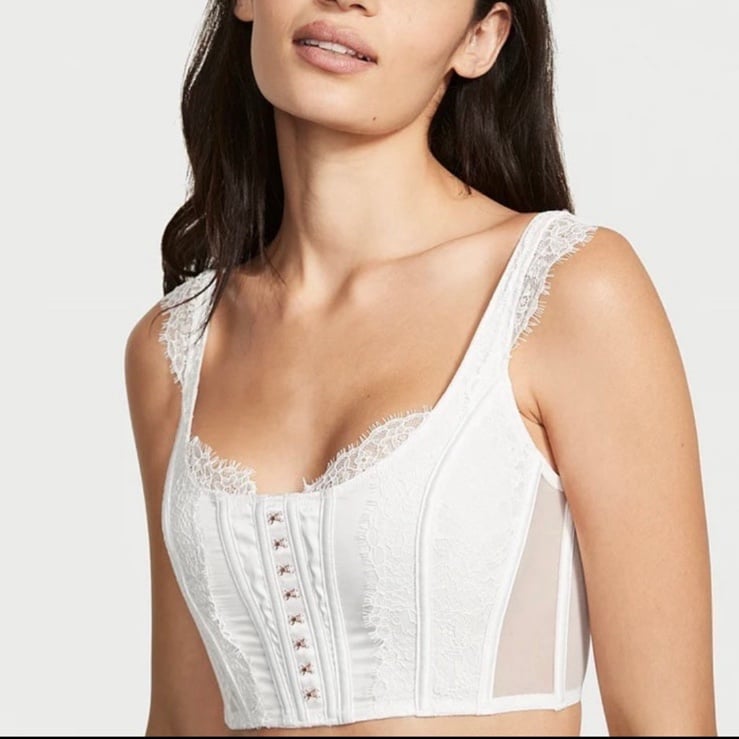 Victoria’s Secret Dream Angels White Corset Bra Top