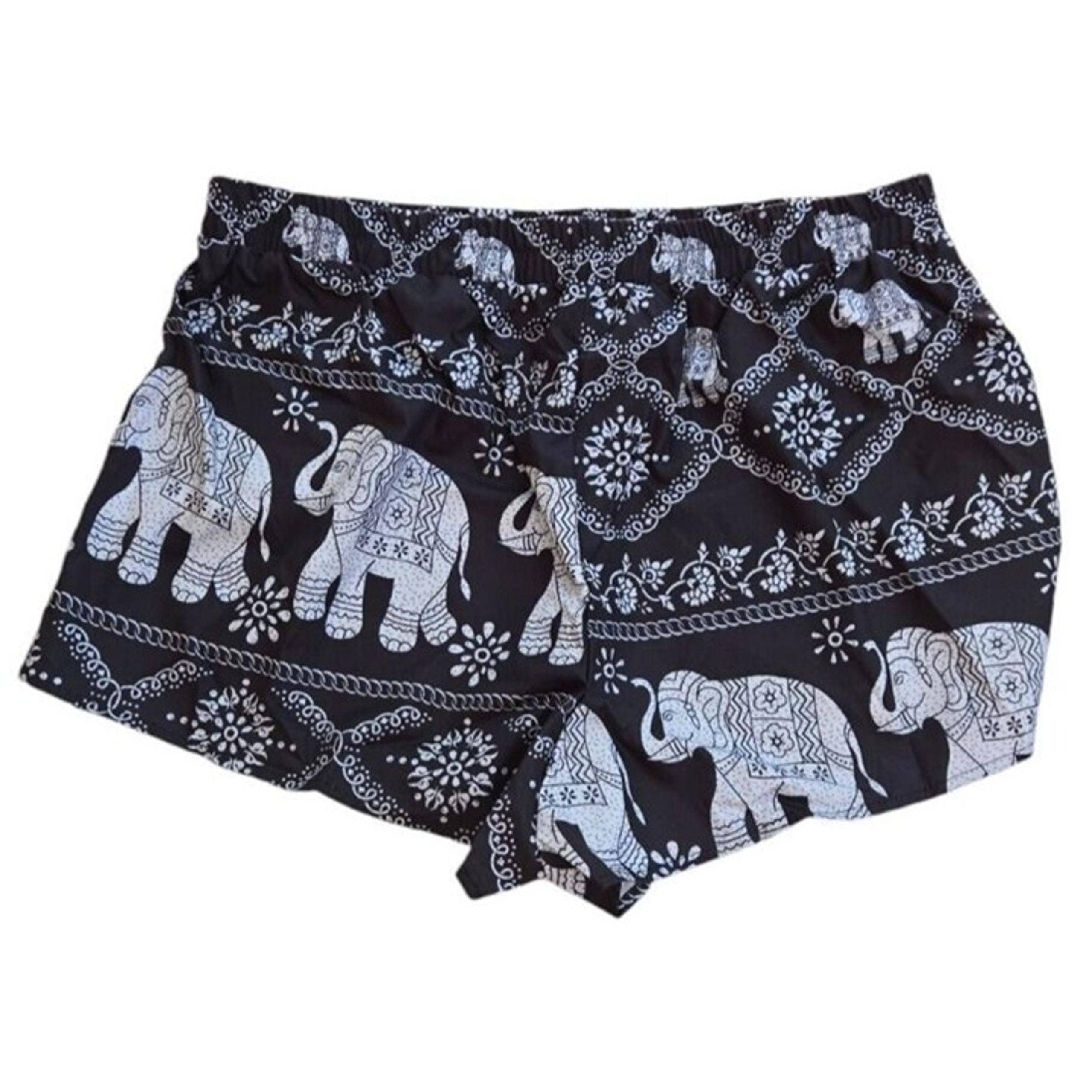 Elephant Print Shorts Elastic Waist Size 2XL New