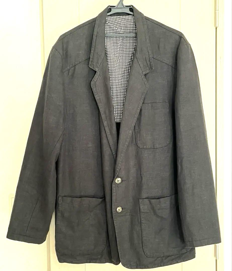 Euro-made European vintage jacket in linen and cotton.