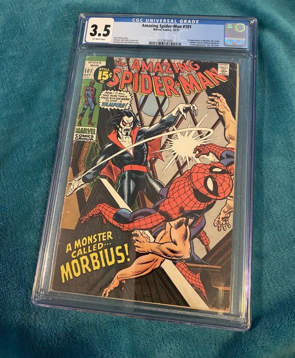 Amazing Spider-Man #101 CGC 3.5 1st Appearance Morbius!