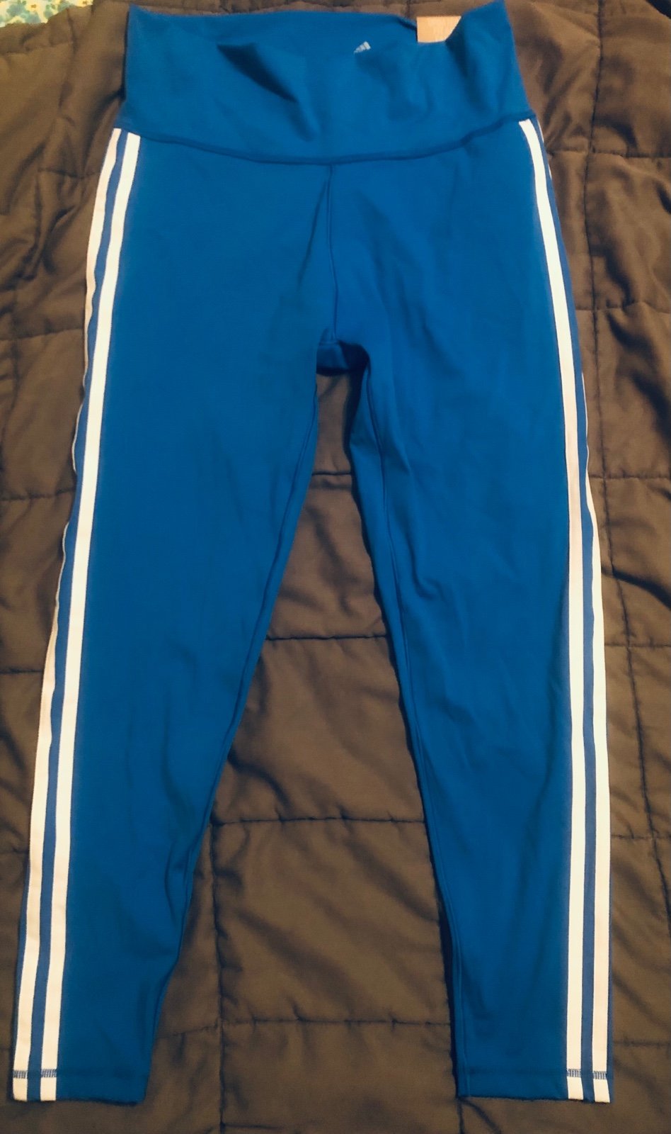 Adidas 3-stripes 7/8 leggings in Royal Blue
