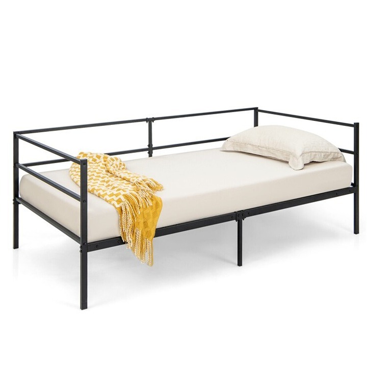 Twin Size Bedroom Metal Daybed Frame & 6 Sturdy Support Leg No Box Spring Needed