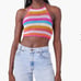 Xirena Sweater Crocheted Striped Multi-Color Dreamstate Gema Top