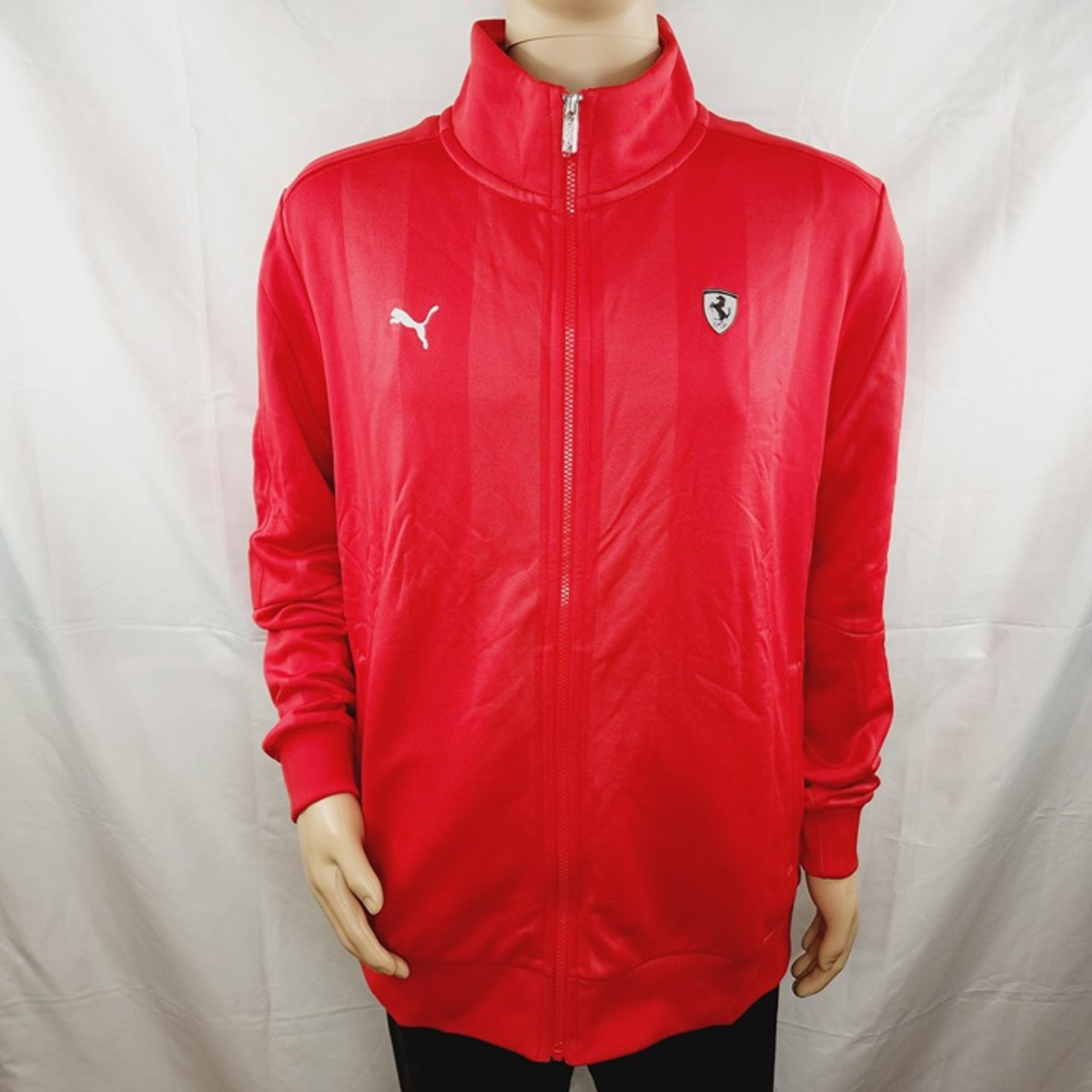Puma Scuderia Ferrari Race T7 Track Jacket Red Black 620988-02 Size XXL Men's