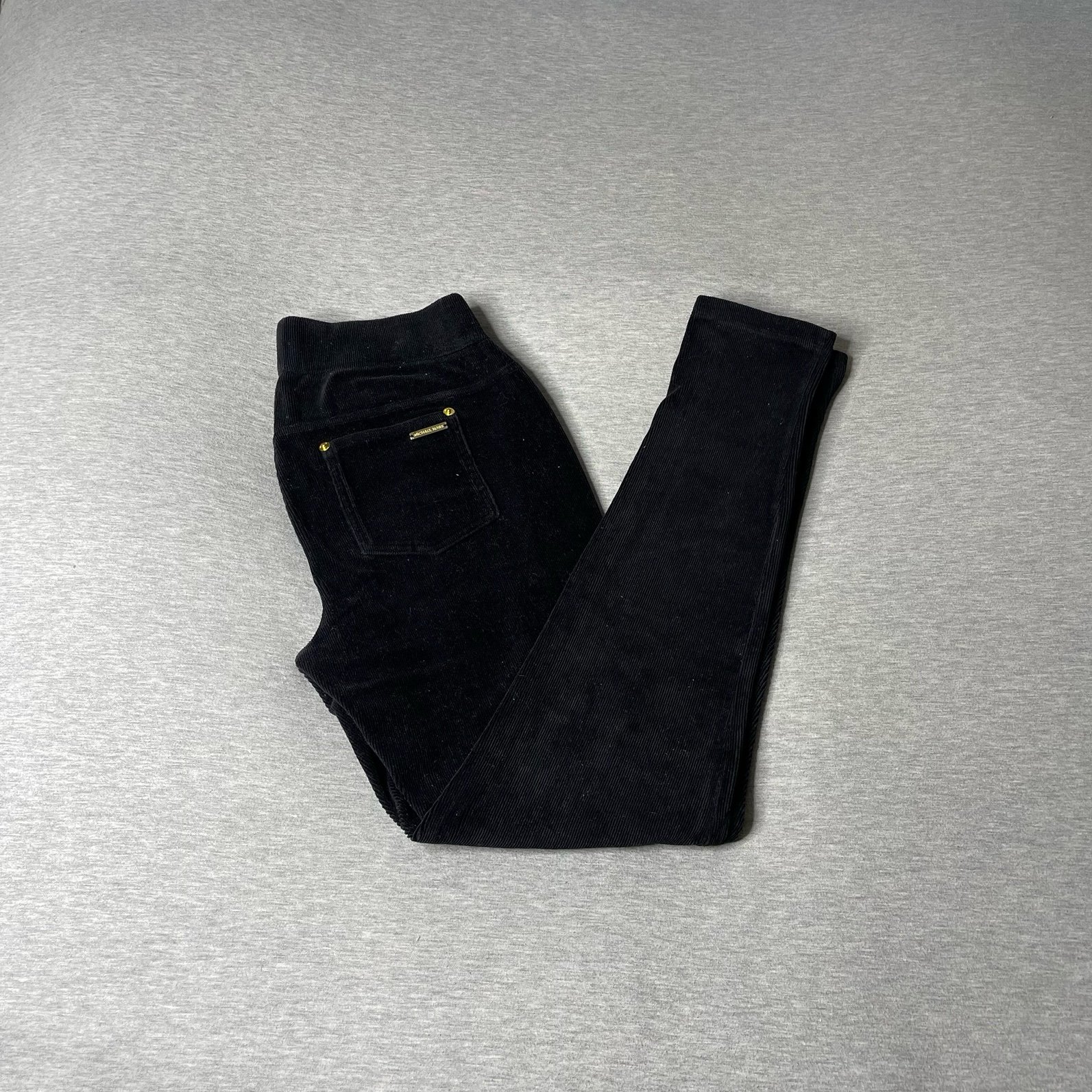 Michael Kors Women’s Black Corduroy Pull-On Leggings