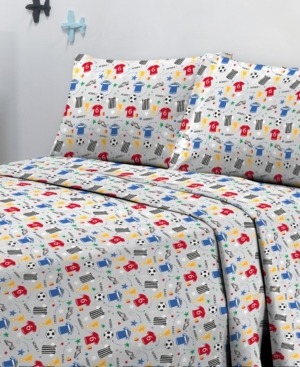 Sanders Printed Microfiber 4 Pc. Sheet Set, Full