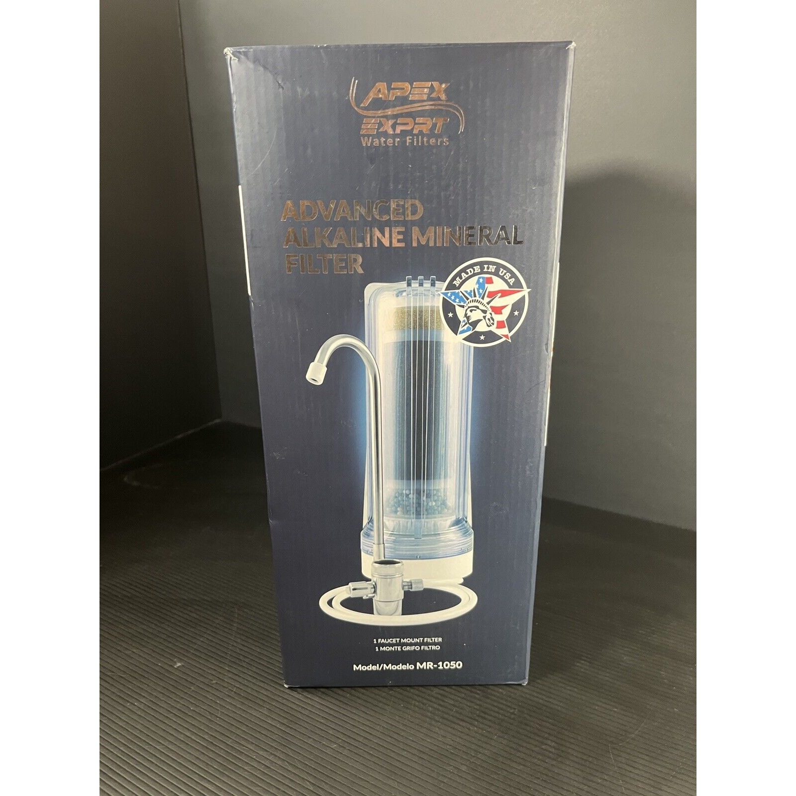 APEX MR-1050 Countertop Water Filter 5 Stage pH Alkaline Reduces Chlorine White
