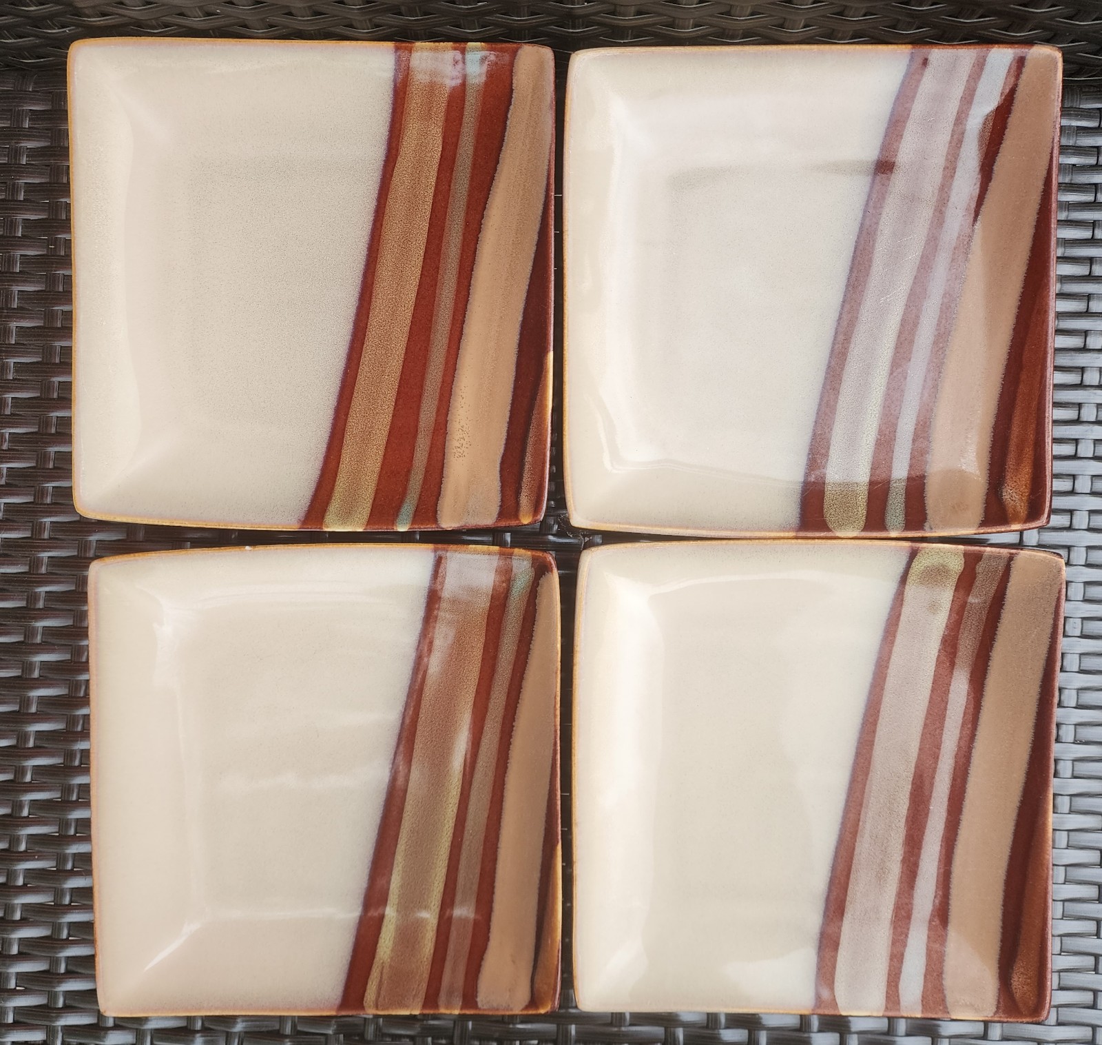 4 Sango Avanti brown 8” Replacement salad plate 4722.